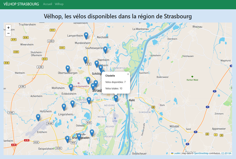 création des applications web avec go4shop - api vélhop Strasbourg